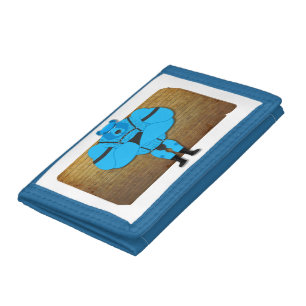 SlipperyJoe's gay muscle bear cartoon thong leathe Tri-fold Wallet
