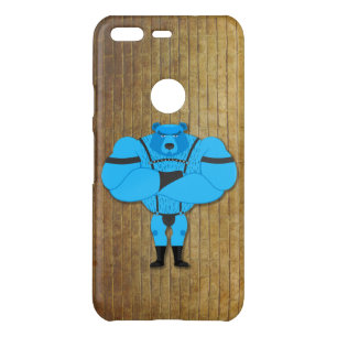 SlipperyJoe's gay muscle bear cartoon thong leathe Uncommon Google Pixel Case