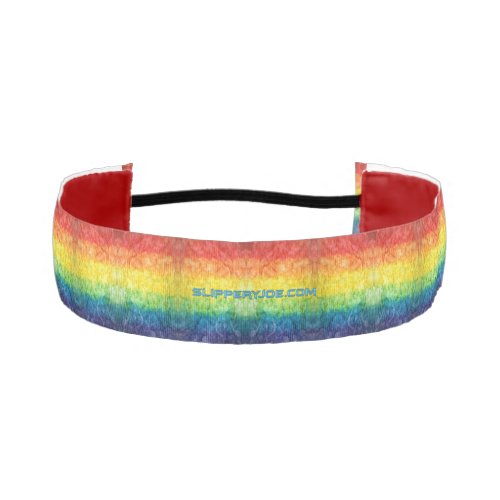SlipperyJoes gay pride flag rainbow colors tie_dy Athletic Headband