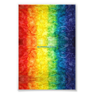 SlipperyJoe's gay pride flag rainbow colors tie-dy Photo Print
