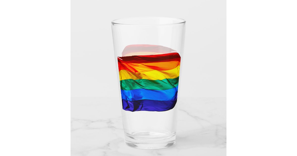 Slipperyjoes Gay Pride Flag Wave Pride Colors Rai Glass Zazzle 2670