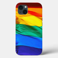 SlipperyJoe's gay pride flag waving red orange yel