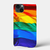 SlipperyJoe's gay pride flag waving red orange yel