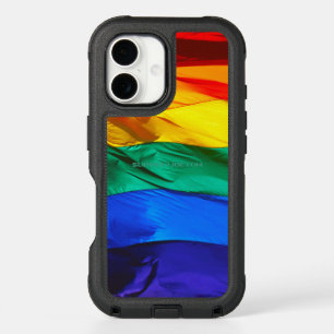 SlipperyJoe's gay pride flag waving red orange yel iPhone 16 Case