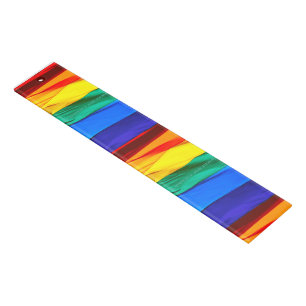 SlipperyJoe's gay pride flag waving red orange yel Ruler