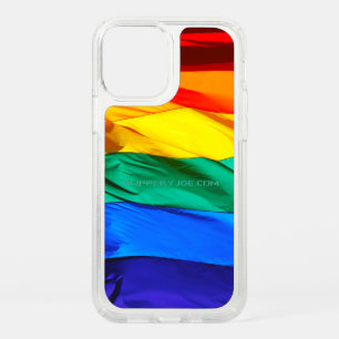 SlipperyJoe's gay pride flag waving red orange yel Speck iPhone 12 Pro Case