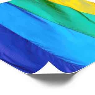 SlipperyJoe's gay pride flag waving red orange yel Temporary Tattoos