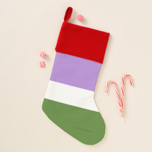 SlipperyJoe's genderqueer pride flag colors non-bi Christmas Stocking