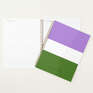 SlipperyJoe's genderqueer pride flag colors non-bi Planner