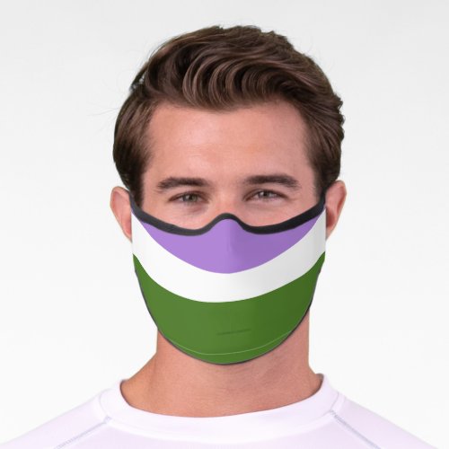 SlipperyJoes Genderqueer Pride Flag colors Non_bi Premium Face Mask