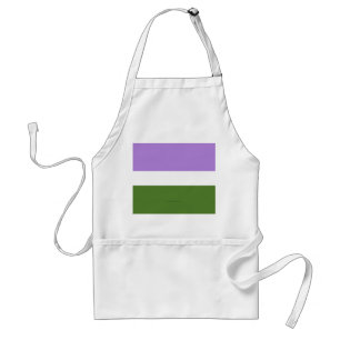 SlipperyJoe's genderqueer pride flag lavender blen Adult Apron