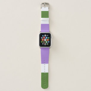 SlipperyJoe's genderqueer pride flag lavender blen Apple Watch Band