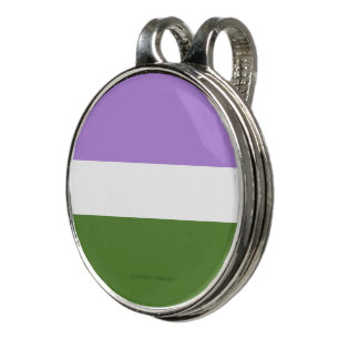 SlipperyJoe's genderqueer pride flag lavender blen Golf Hat Clip