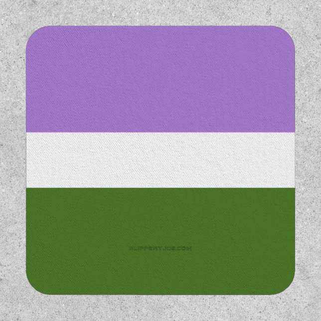 SlipperyJoe's genderqueer pride flag lavender blen Patch (Front)