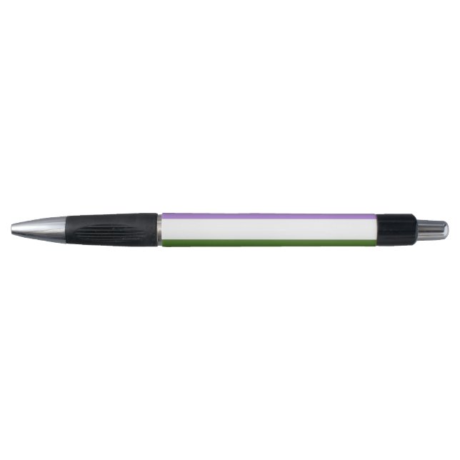 SlipperyJoe's genderqueer pride flag lavender blen Pen (Front)