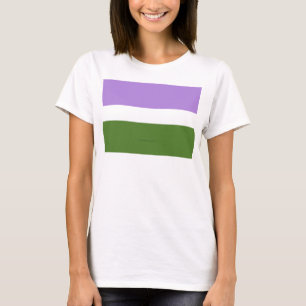 SlipperyJoe's genderqueer pride flag lavender blen T-Shirt