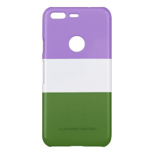 SlipperyJoe's genderqueer pride flag lavender blen Uncommon Google Pixel Case
