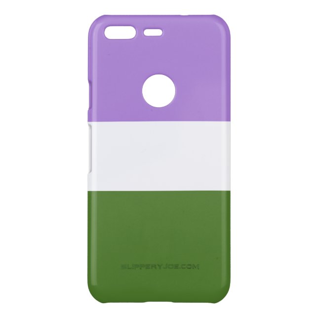 SlipperyJoe's genderqueer pride flag lavender blen Uncommon Google Pixel Case (Back)