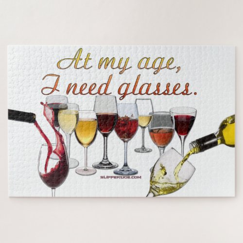 SlipperyJoes Glasses fermented grapes wine pourin Jigsaw Puzzle