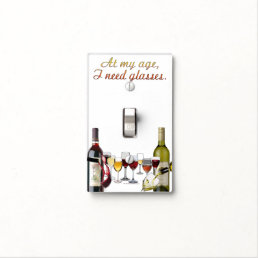 SlipperyJoe&#39;s Glasses fermented grapes wine pourin Light Switch Cover