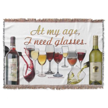 SlipperyJoe's Glasses fermented grapes wine pourin Throw Blanket