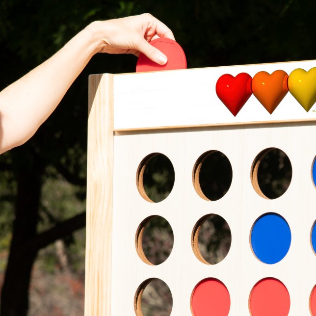 SlipperyJoe's glossy 3D heart shapes glyphs create Fast Four (Playing)