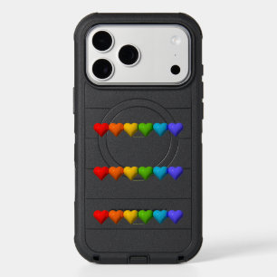 SlipperyJoe's glossy 3D heart shapes glyphs create iPhone 17 Pro Max Case