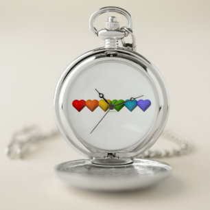 SlipperyJoe's glossy 3D heart shapes glyphs create Pocket Watch