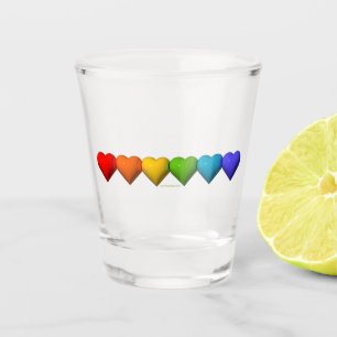 SlipperyJoe's glossy 3D heart shapes glyphs create Shot Glass