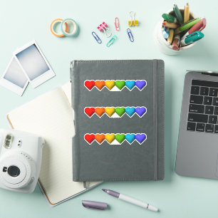 SlipperyJoe's glossy 3D heart shapes glyphs create Sticker
