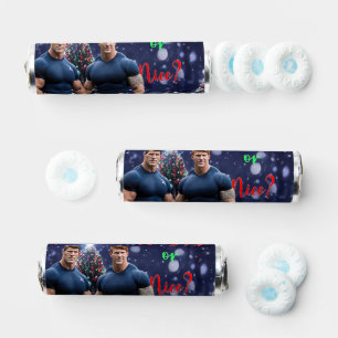 SlipperyJoe's glowing Christmas trees two muscular Breath Savers® Mints