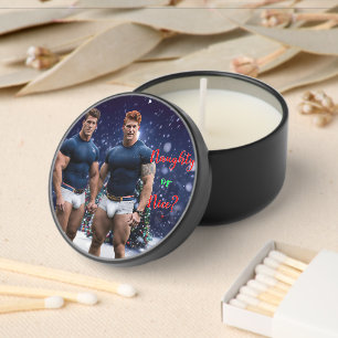 SlipperyJoe's glowing Christmas trees two muscular Mini Candle Favors