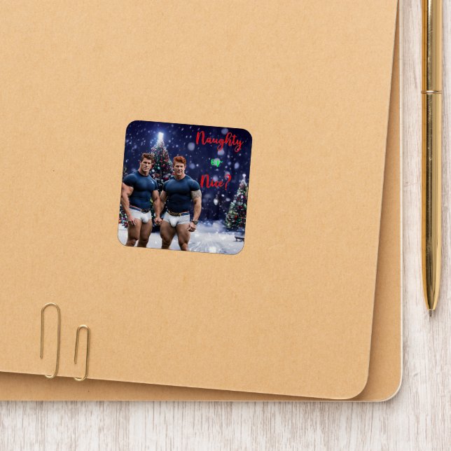 SlipperyJoe's glowing Christmas trees two muscular Patch (On Folder)