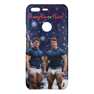 SlipperyJoe's glowing Christmas trees two muscular Uncommon Google Pixel Case