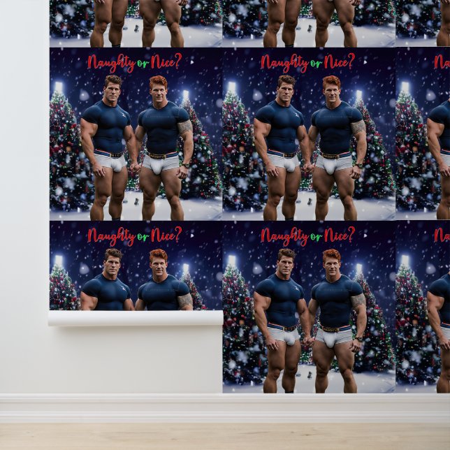 SlipperyJoe's glowing Christmas trees two muscular Wallpaper (Application)