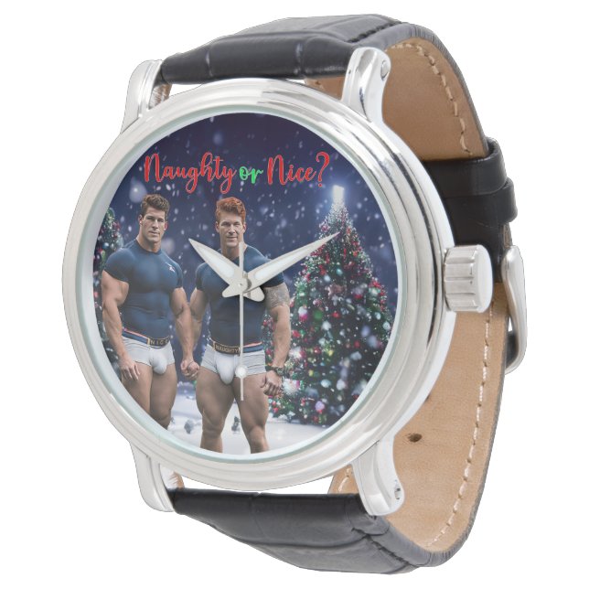 SlipperyJoe's glowing Christmas trees two muscular Watch (Angled)
