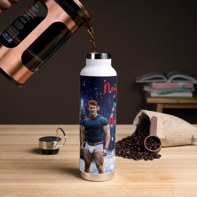 SlipperyJoe's glowing Christmas trees two muscular Water Bottle (Coffee)