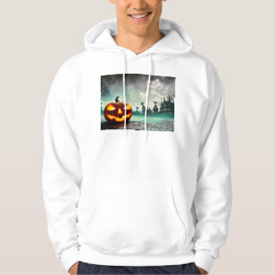 SlipperyJoe's glowing jack‑o’-lantern Halloween wa Hoodie