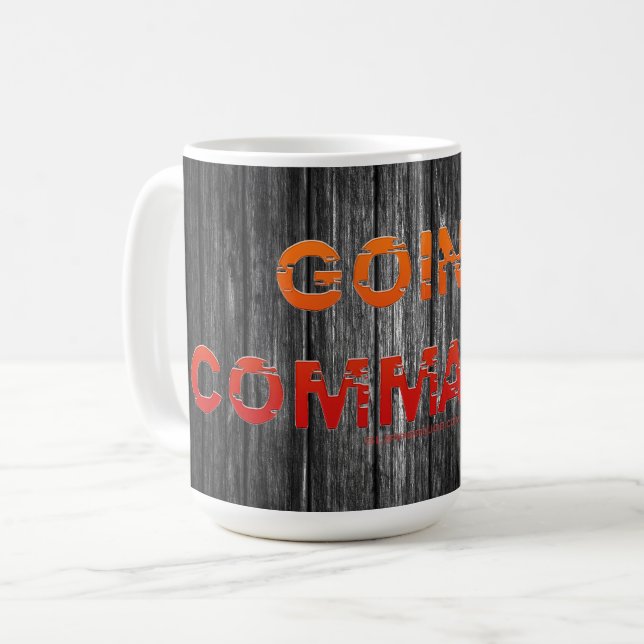 SlipperyJoe's Going Commando bold red orange lette Coffee Mug (Front Left)