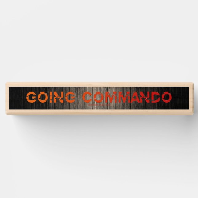 SlipperyJoe's Going Commando bold red orange lette Topple Tower (Front)