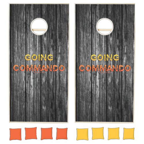 SlipperyJoe's going commando dive-bar energy grit Cornhole Set