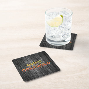 SlipperyJoe's going commando dive-bar energy grit Square Paper Coaster