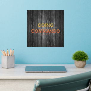 SlipperyJoe's going commando dive-bar energy grit Wall Decal