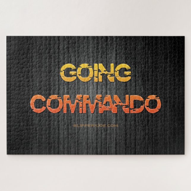 SlipperyJoe's going commando wood yellow orange bl Jigsaw Puzzle (Horizontal)