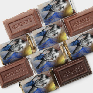 SlipperyJoe's grayscale muscular man physique yell Hershey's Miniatures