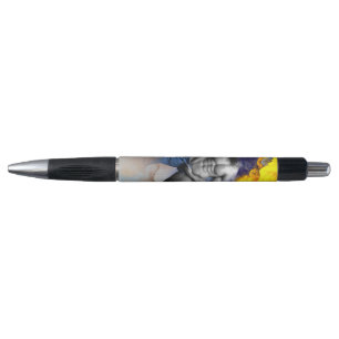 SlipperyJoe's grayscale muscular man physique yell Pen