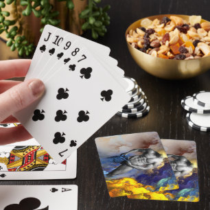 SlipperyJoe's grayscale muscular man physique yell Poker Cards