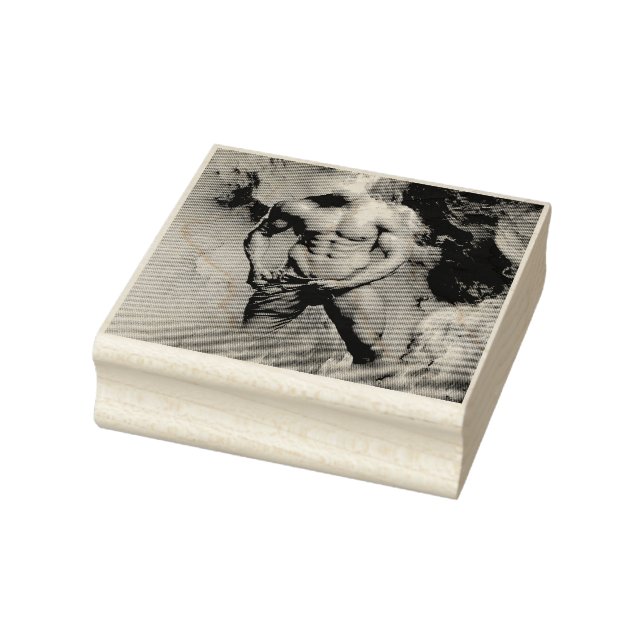 SlipperyJoe's grayscale muscular man physique yell Rubber Stamp (Stamp)