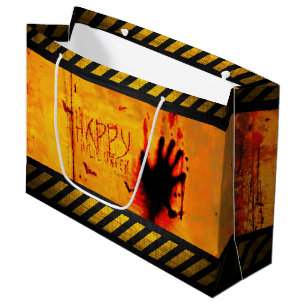 SlipperyJoe's gritty Happy Halloween graphic jagge Large Gift Bag