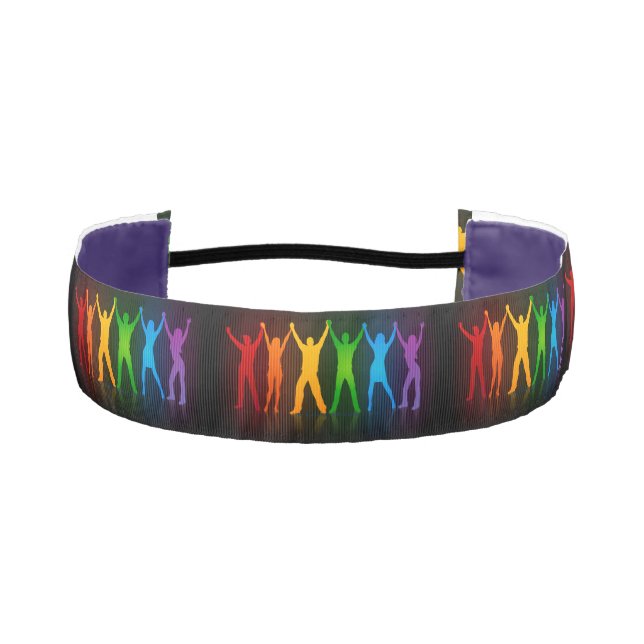 SlipperyJoe's group people holding hands forming l Athletic Headband (Front)
